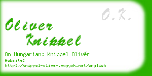 oliver knippel business card